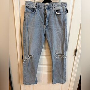Agolde Faded Blue Denim Jeans